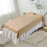 Maxbell Salon Couch Sheet Washable Breathable Beauty Bed Cover for Indoor Hotel Home Khaki