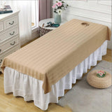 Maxbell Salon Couch Sheet Washable Breathable Beauty Bed Cover for Indoor Hotel Home Khaki