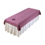 Maxbell Salon Couch Sheet Washable Breathable Beauty Bed Cover for Indoor Hotel Home Purple