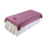 Maxbell Salon Couch Sheet Washable Breathable Beauty Bed Cover for Indoor Hotel Home Purple