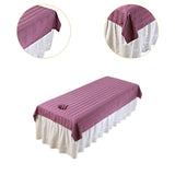 Maxbell Salon Couch Sheet Washable Breathable Beauty Bed Cover for Indoor Hotel Home Purple