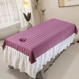 Maxbell Salon Couch Sheet Washable Breathable Beauty Bed Cover for Indoor Hotel Home Purple