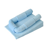 Maxbell Baby Wedge Pillow Newborn Reflux Breastfeeding Pillow Reducing Spit Up Blue