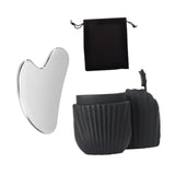 Maxbell Ice Face Roller and Gua Sha Set Face Body Back Multifunctional Massage Board black