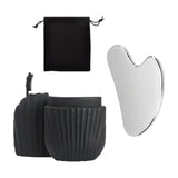 Maxbell Ice Face Roller and Gua Sha Set Face Body Back Multifunctional Massage Board black