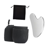 Maxbell Ice Face Roller and Gua Sha Set Face Body Back Multifunctional Massage Board black