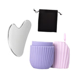 Maxbell Ice Face Roller and Gua Sha Set Face Body Back Multifunctional Massage Board Violet
