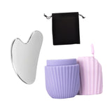 Maxbell Ice Face Roller and Gua Sha Set Face Body Back Multifunctional Massage Board Violet