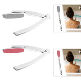 Maxbell Back Lotion Applicator Cream Applicator Portable Home Travel Curved Foldable Pink