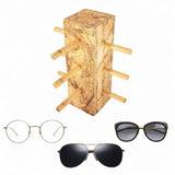 Maxbell Wood Glass Display Holder Stable Eyewear Holder for Countertop Dresser Malls 3 Tier