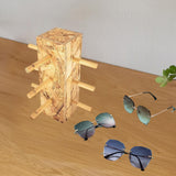 Maxbell Wood Glass Display Holder Stable Eyewear Holder for Countertop Dresser Malls 3 Tier