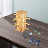 Maxbell Wood Glass Display Holder Stable Eyewear Holder for Countertop Dresser Malls 3 Tier