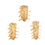 Maxbell Wood Glass Display Holder Stable Eyewear Holder for Countertop Dresser Malls 3 Tier