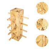 Maxbell Wood Glass Display Holder Stable Eyewear Holder for Countertop Dresser Malls 4 Tier