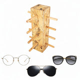 Maxbell Wood Glass Display Holder Stable Eyewear Holder for Countertop Dresser Malls 4 Tier