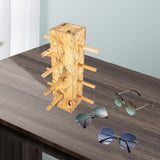 Maxbell Wood Glass Display Holder Stable Eyewear Holder for Countertop Dresser Malls 4 Tier