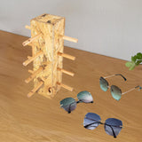 Maxbell Wood Glass Display Holder Stable Eyewear Holder for Countertop Dresser Malls 4 Tier