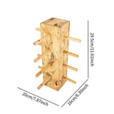 Maxbell Wood Glass Display Holder Stable Eyewear Holder for Countertop Dresser Malls 4 Tier