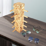 Maxbell Wood Glass Display Holder Stable Eyewear Holder for Countertop Dresser Malls 5 Tier