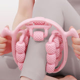 Maxbell Massage Roller Press Points for Bodybuilding Equipment Indoor Sports Fitness 14 wheels violet