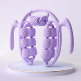 Maxbell Massage Roller Press Points for Bodybuilding Equipment Indoor Sports Fitness 14 wheels violet