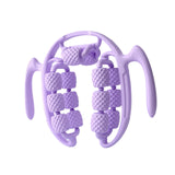 Maxbell Massage Roller Press Points for Bodybuilding Equipment Indoor Sports Fitness 14 wheels violet