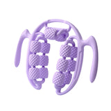 Maxbell Massage Roller Press Points for Bodybuilding Equipment Indoor Sports Fitness 14 wheels violet