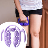 Maxbell Massage Roller Press Points for Bodybuilding Equipment Indoor Sports Fitness 14 wheels violet