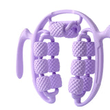Maxbell Massage Roller Press Points for Bodybuilding Equipment Indoor Sports Fitness 14 wheels violet