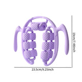 Maxbell Massage Roller Press Points for Bodybuilding Equipment Indoor Sports Fitness 14 wheels violet