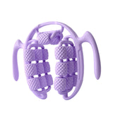 Maxbell Massage Roller Press Points for Bodybuilding Equipment Indoor Sports Fitness 20 wheels violet