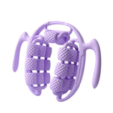 Maxbell Massage Roller Press Points for Bodybuilding Equipment Indoor Sports Fitness 20 wheels violet