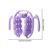Maxbell Massage Roller Press Points for Bodybuilding Equipment Indoor Sports Fitness 20 wheels violet
