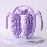 Maxbell Massage Roller Press Points for Bodybuilding Equipment Indoor Sports Fitness 20 wheels violet