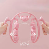 Maxbell Massage Roller Press Points for Bodybuilding Equipment Indoor Sports Fitness 20 wheels pink