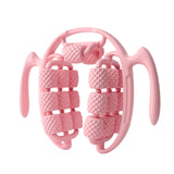 Maxbell Massage Roller Press Points for Bodybuilding Equipment Indoor Sports Fitness 20 wheels pink