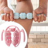 Maxbell Massage Roller Press Points for Bodybuilding Equipment Indoor Sports Fitness 20 wheels pink