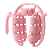 Maxbell Massage Roller Press Points for Bodybuilding Equipment Indoor Sports Fitness 20 wheels pink