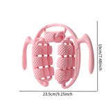 Maxbell Massage Roller Press Points for Bodybuilding Equipment Indoor Sports Fitness 20 wheels pink