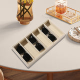 Maxbell Sunglasses Organizer 6 Grids Eyeglasses Display Container for Eyeglass Shops Beige