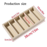 Maxbell Sunglasses Organizer 6 Grids Eyeglasses Display Container for Eyeglass Shops Beige