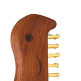 Maxbell Wooden Massage Comb Family Deep Tissue Gift Brass Tooth for Face Thighs Butt