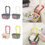 Maxbell Sink Strainer Basket Hanging Basket Kitchen Drain Shelf for Kitchen Bathroom Violet