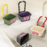 Maxbell Sink Strainer Basket Hanging Basket Kitchen Drain Shelf for Kitchen Bathroom Violet