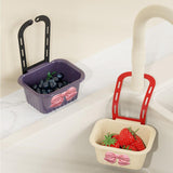 Maxbell Sink Strainer Basket Hanging Basket Kitchen Drain Shelf for Kitchen Bathroom Violet