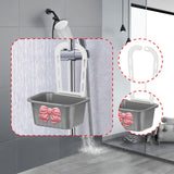 Maxbell Sink Strainer Basket Hanging Basket Kitchen Drain Shelf for Kitchen Bathroom Gray