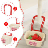 Maxbell Sink Strainer Basket Hanging Basket Kitchen Drain Shelf for Kitchen Bathroom Beige