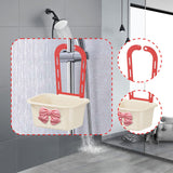 Maxbell Sink Strainer Basket Hanging Basket Kitchen Drain Shelf for Kitchen Bathroom Beige