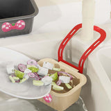 Maxbell Sink Strainer Basket Hanging Basket Kitchen Drain Shelf for Kitchen Bathroom Beige