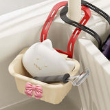 Maxbell Sink Strainer Basket Hanging Basket Kitchen Drain Shelf for Kitchen Bathroom Beige